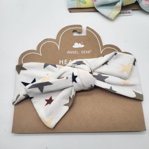 Angel Dear Other - Angel Dear Headband Baby 12-24M Stars Gray Brown